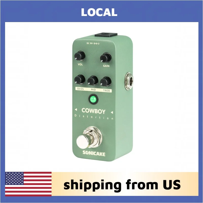 

SONICAKE Local Cowboy Distortion High Gain Guitar Effects Pedal LED Flashing Mode Normal Distortion shipping from US