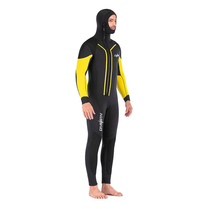 7MM Neoprene UnderWater Hunting Keep Warm Spearfishing Kayaking Swim Diving Suit Scuba Snorkeling Drifting WetSuit Hooded