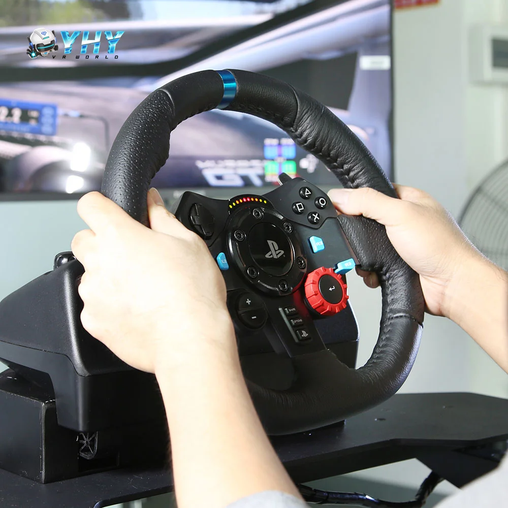 YHY Popular 32 Polegadas Tela 9D VR Arcade Game Carro Máquina de Realidade Virtual Cockpit Simulação Corrida