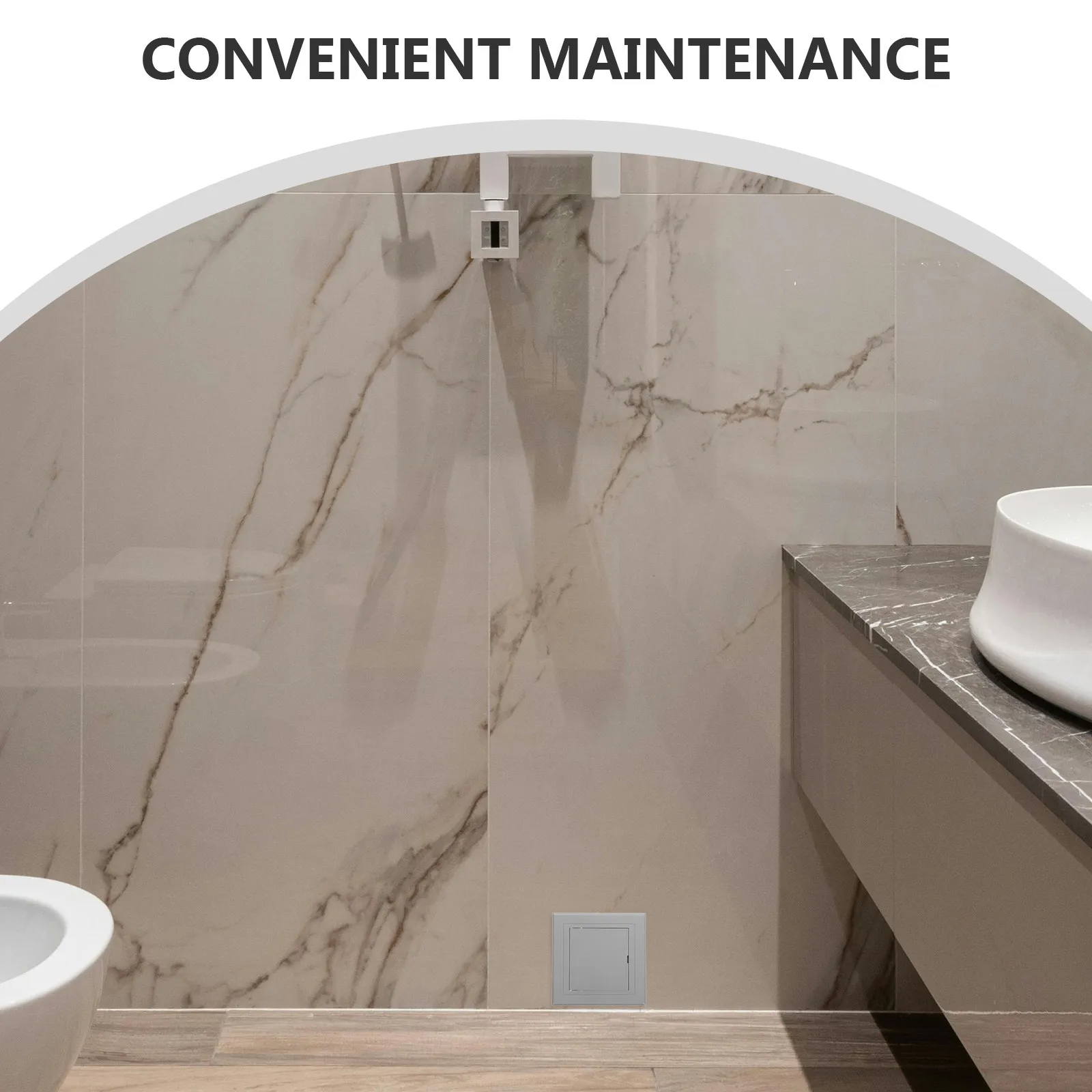 Plastic Wall Access Door PVC Inspection Cover for Bathroom Plumbing Wiring Maintenance Easy Install Sleek Modern Ceiling Wall view 5