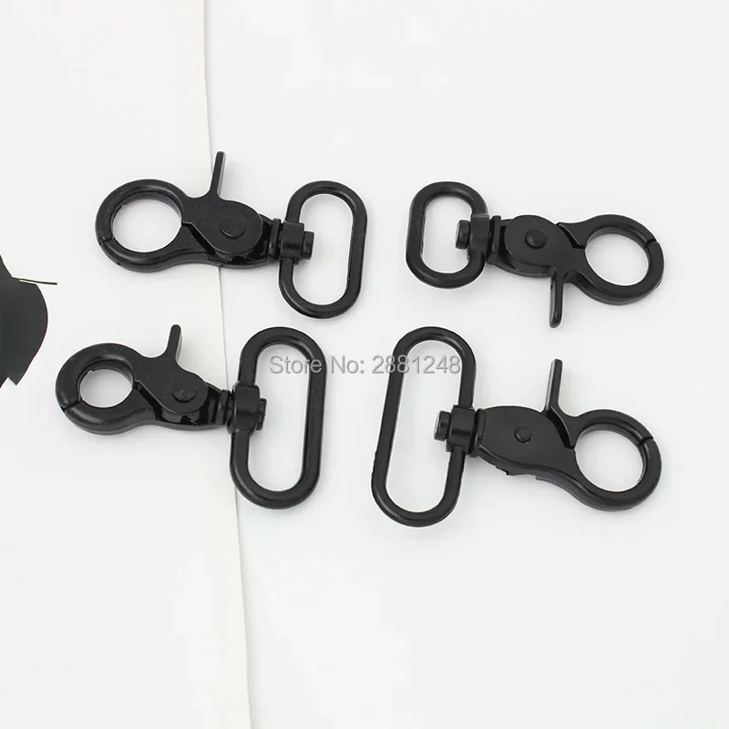 10-30-100pcs 21 26 32 38mm dark black Stronger Swivel Clasps Clip Dog Leash Swivel Hook Snap hook Cord Hook Buckle Trigger Clips