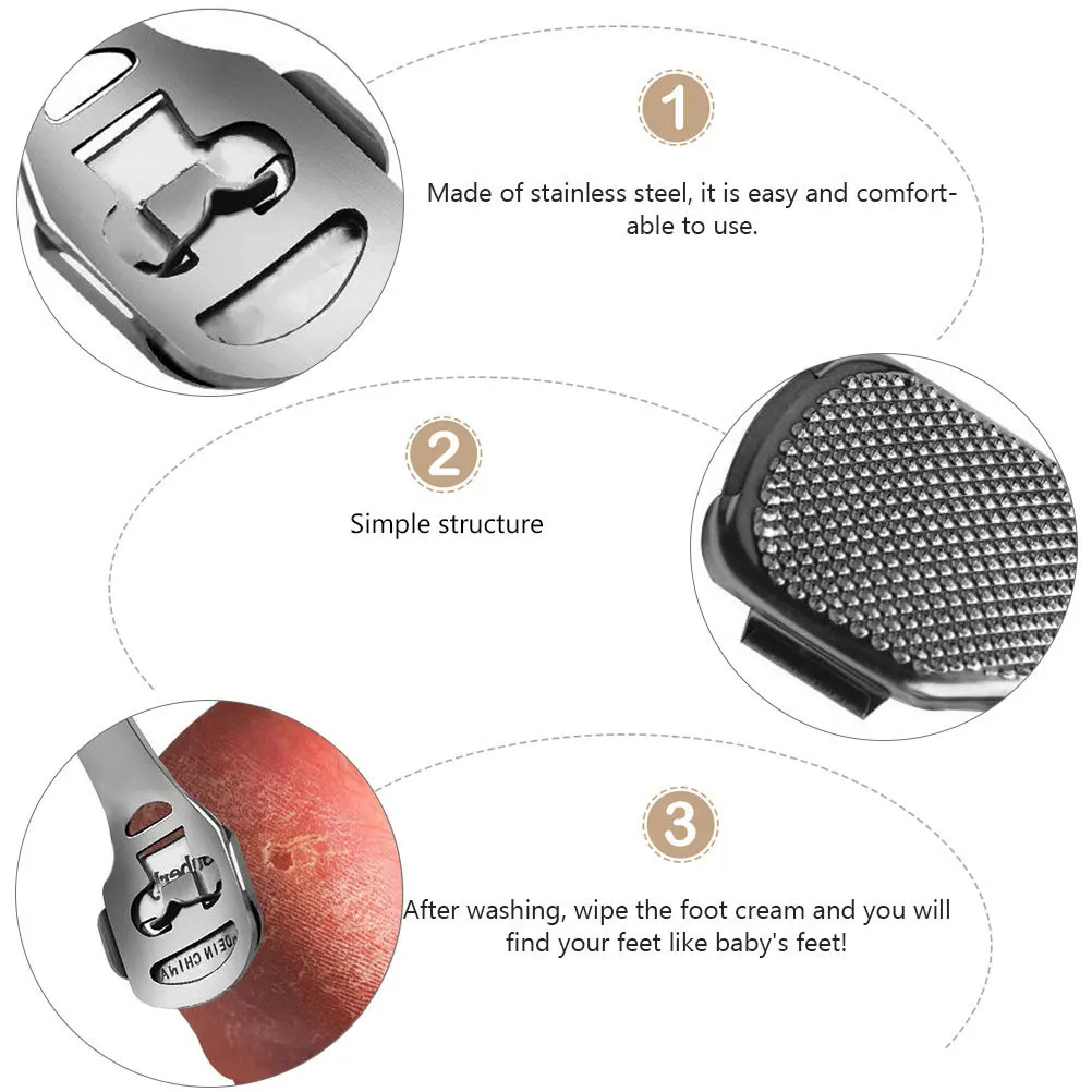 1 set eeltverwijderaarkit roestvrijstalen voetschaafmachine voor het verwijderen van dode huidcellen Pedicure Schraper Voetreiniging Zorg Nagelverzorgingshulpmiddelen