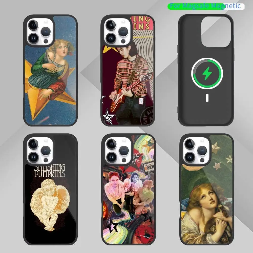 

The S-Smashing Pumpkins Phone Case For iPhone17,16,15,14,13 Plus,Pro Max Magnetic For Magsafe Wireless Charging