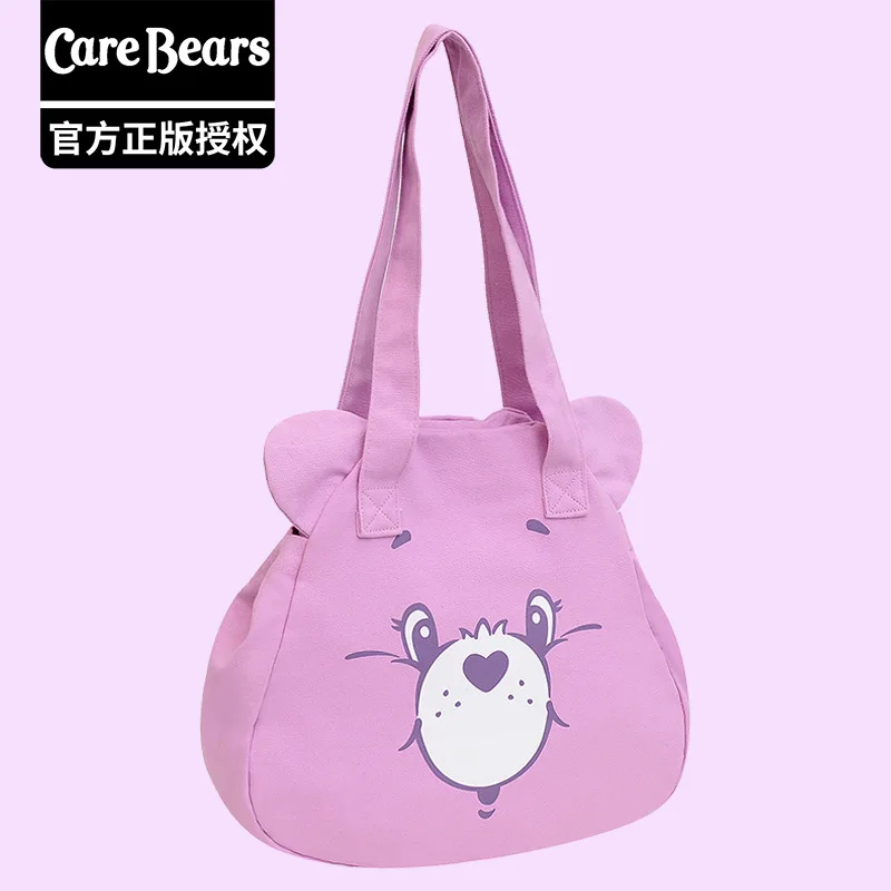 New Anime Miniso Care Bears borsa a tracolla in tela Cartoon Cute Student zaino Kawaii borsa a mano regalo di compleanno per giocattoli per ragazze