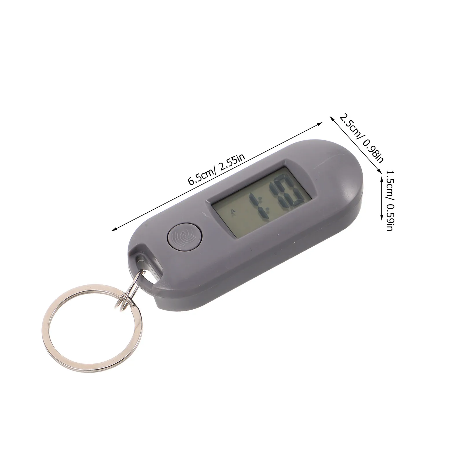 2Pcs Electronic Watch Keychain Silent Student Exam Watch Backpack Pendant School Supplies Grey White