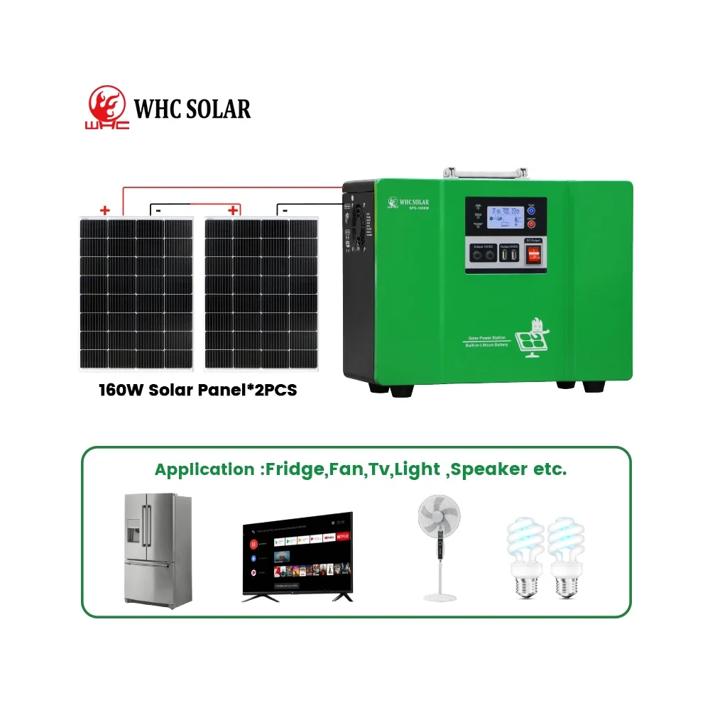 Portable Emergency Energy Storage Portable Power Station 500W 1KW 2KW 3KW 5KW Solar Generator 220V Output with Solar Panel