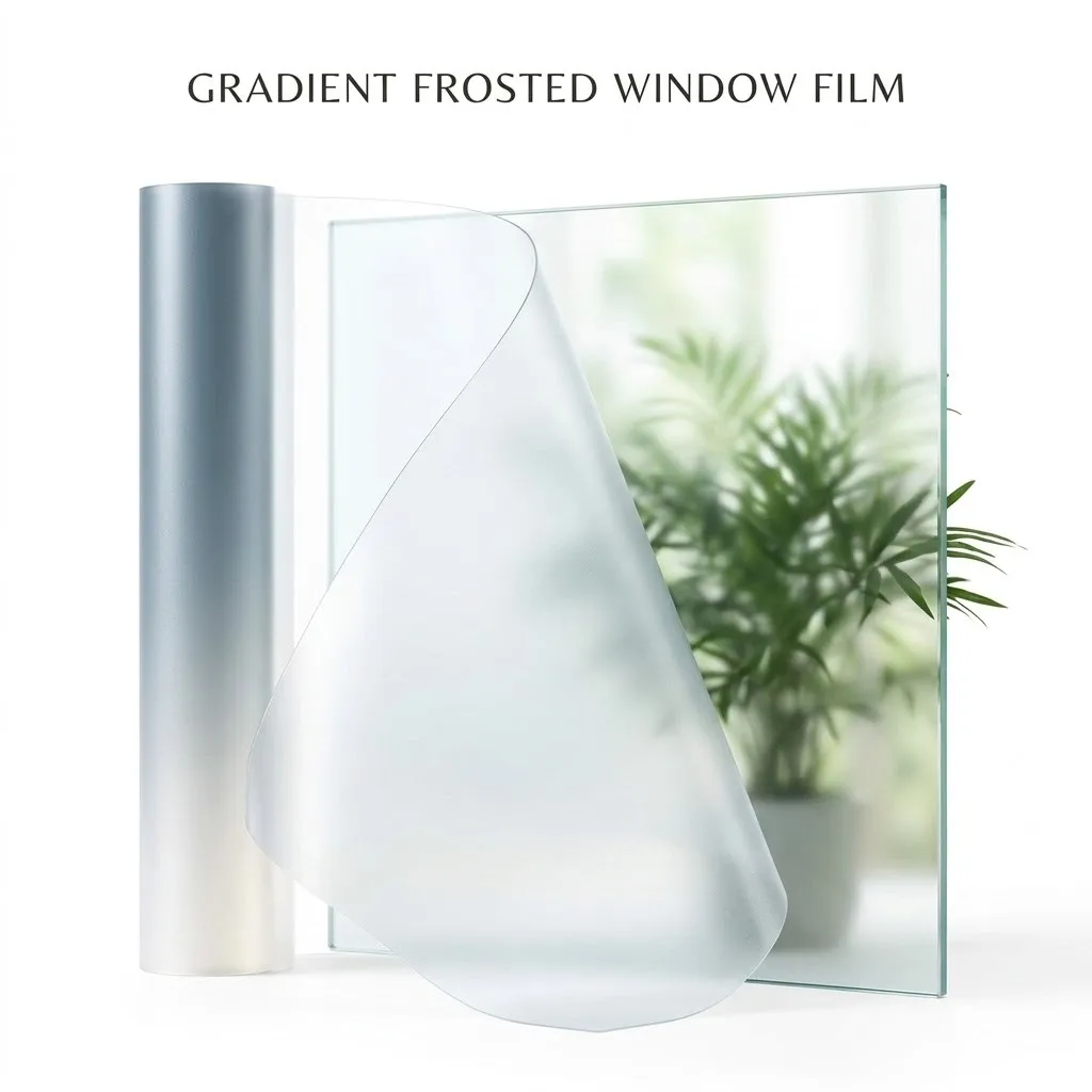 Self Adhesive Solid Frosted Window Film Privacy Protection Opaque Glass Sticker Anti‑UV Home Bathroom Window Decor