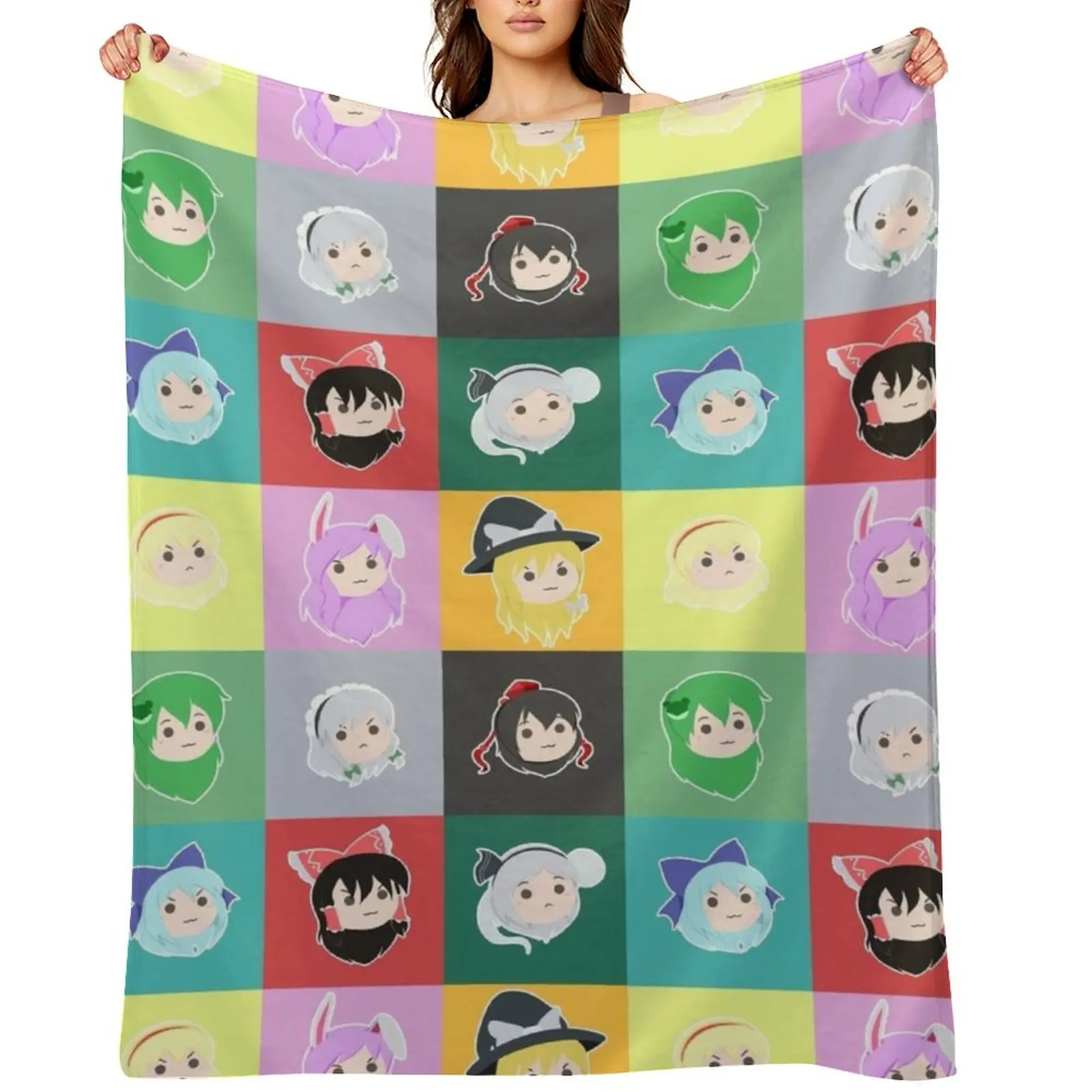 

Touhou Headcuties [Stamp] Throw Blanket warm winter Polar Comforter Thins Blankets