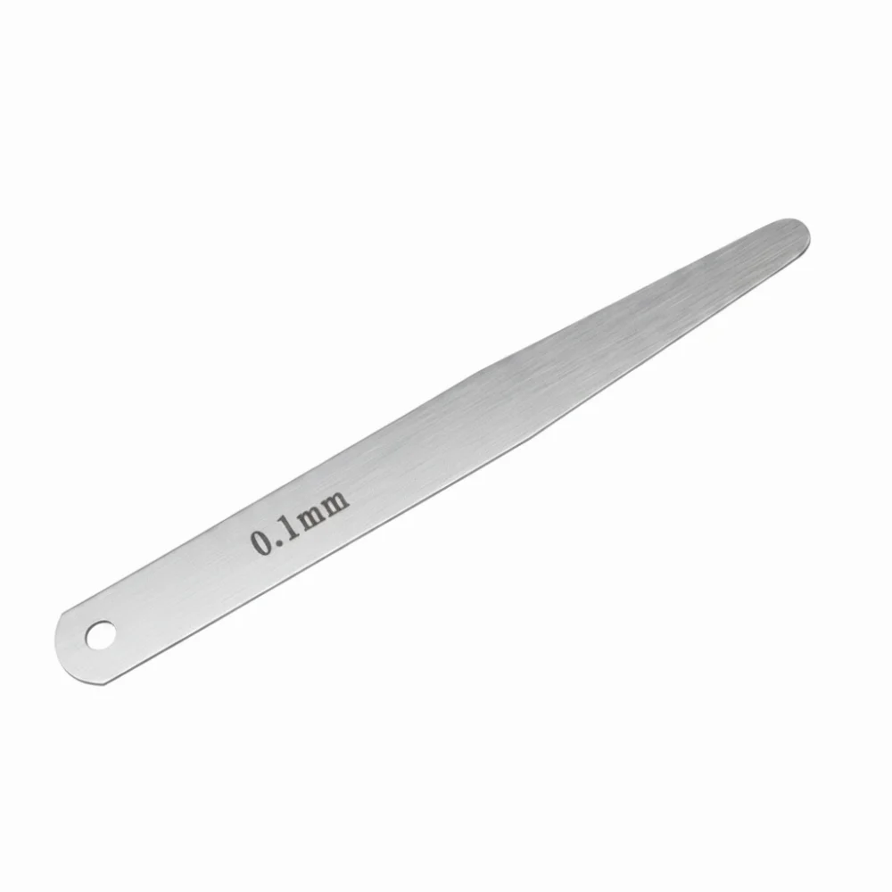 

5pcs Stainless Steel Feeler Gauge Silver Thickness Metric Gap Measuring Tool 100mm Filler Thickness Gage Gap Measurement