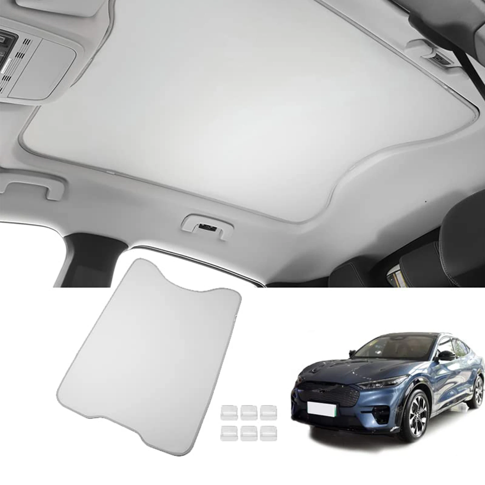

for Mustang Mach-E 2021-2022 Sunshade Net Car Interior Accessories Skylight Windshield Glass Roof Shading Net