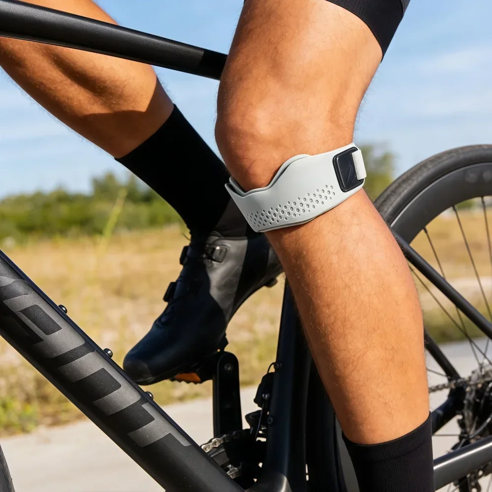 1/2 Stück Silikon-Patellasehnen-Stützband, verstellbare Kniegurte für Männer und Frauen, Sport, Laufen, Tennis, Springerknie – Detail 10