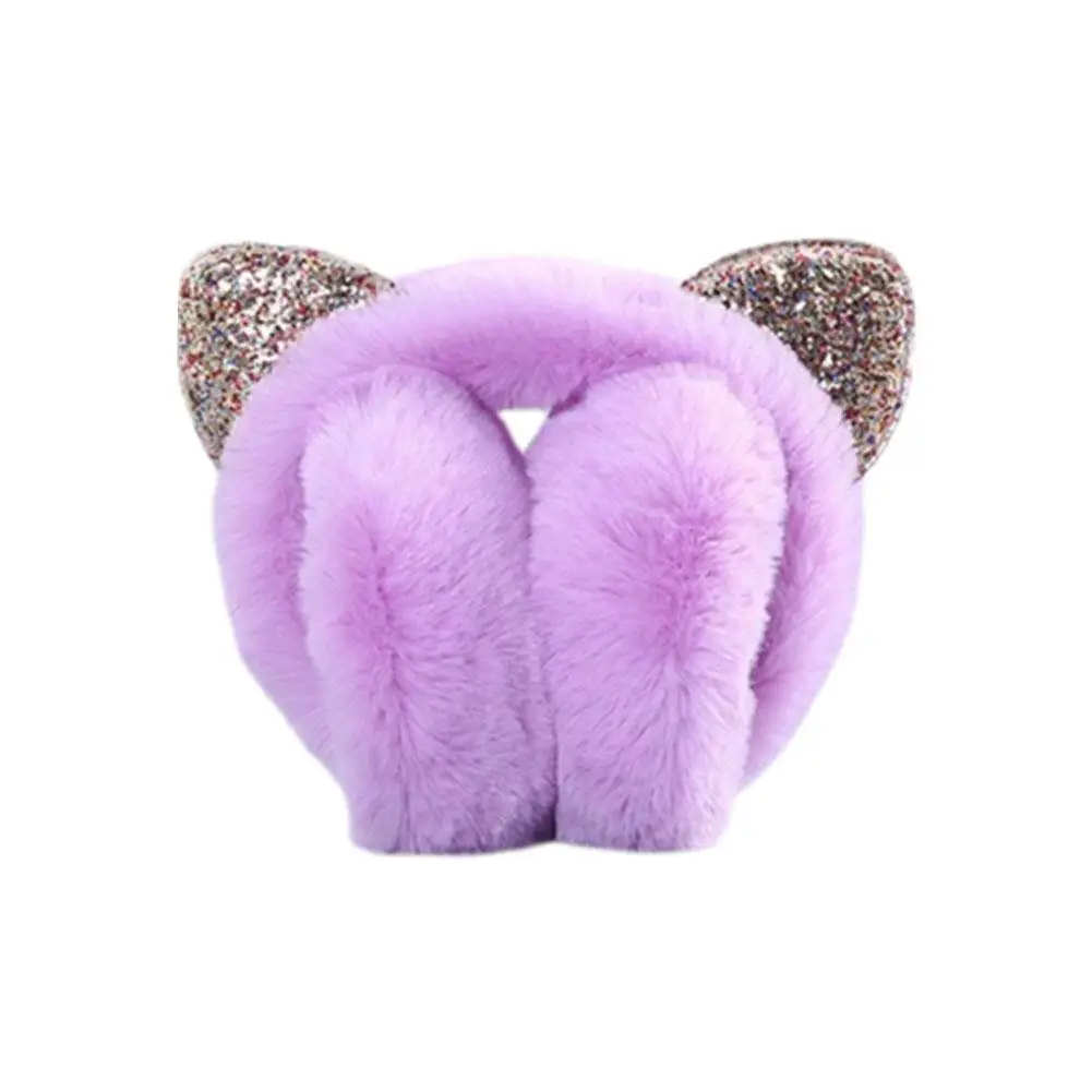 2025 Moda Peluche Paraorecchie Bella Protezione dal freddo Copertura per le orecchie Inverno Tenere al caldo Protezioni per le orecchie Glitter Cat Ear Warmer Regali