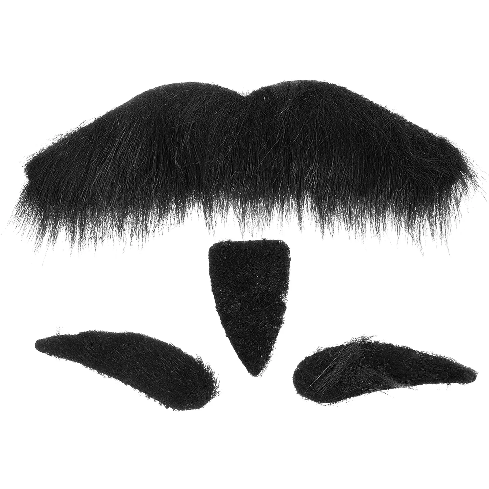 Three-piece Novelty Halloween Costumes Self Adhesive Fake Eyebrows Beard Goatee Kit Facial Hair Cosplay Props