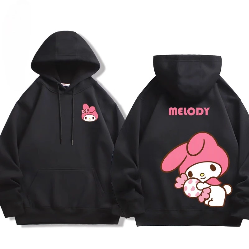 Sanrio Kuromi My Melody Couple Hooded Sweater Male Female Teen 2025 Autumn/Winter Hoodie Long Sleeve Top Casual Loose Sweater