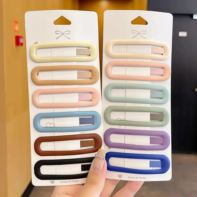 

6pcs Women Girls Cute Colorful Waterdrop Shape BB Hair Clips Kids Headwear Fashion Lovely Hairpins DIY Hair Accessories