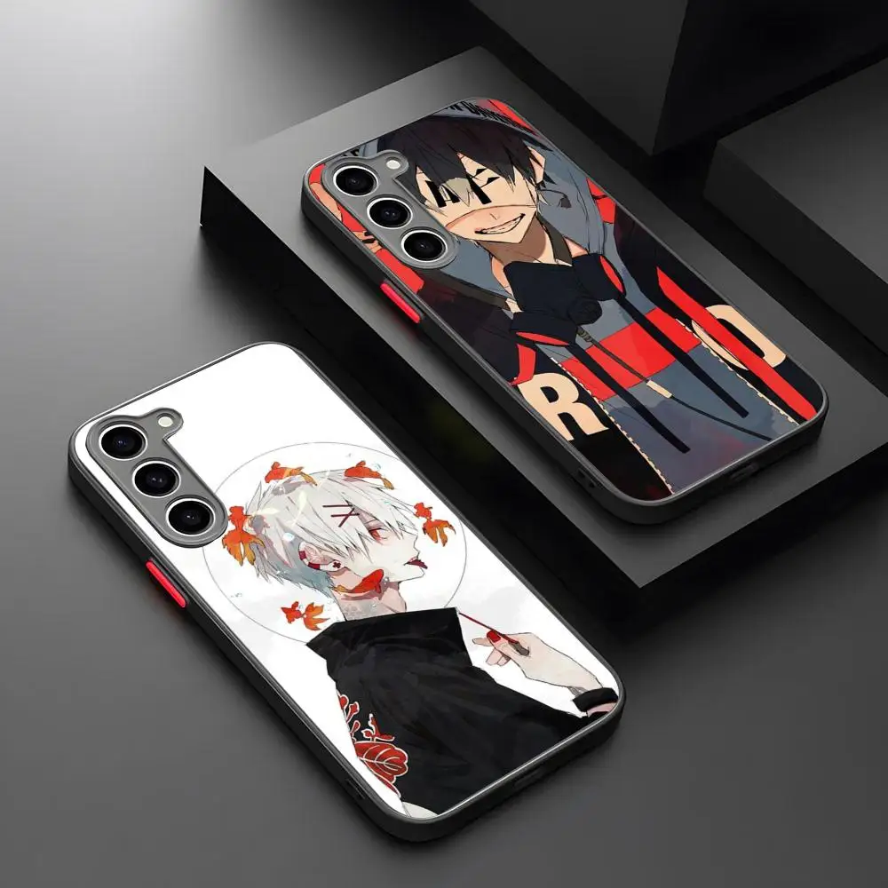 

Two-dimensional Anime Beautiful Man Phone Case Matte Magnetic For Samsung S25 24 S23 S22 S21 S20 Ultra Plus FE Frosted Wireless