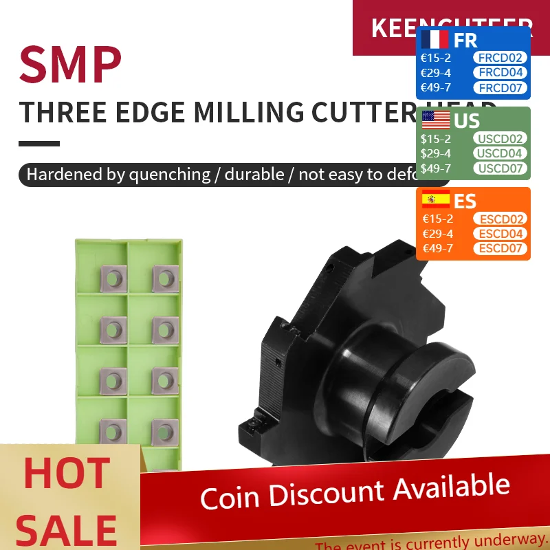 

Трехсторонняя кромковая фреза SMP 06/08/12 63 мм-125 мм FMB22 T-slot, боковая фрезерная головка для фрезерных вставок MPHT YBG302