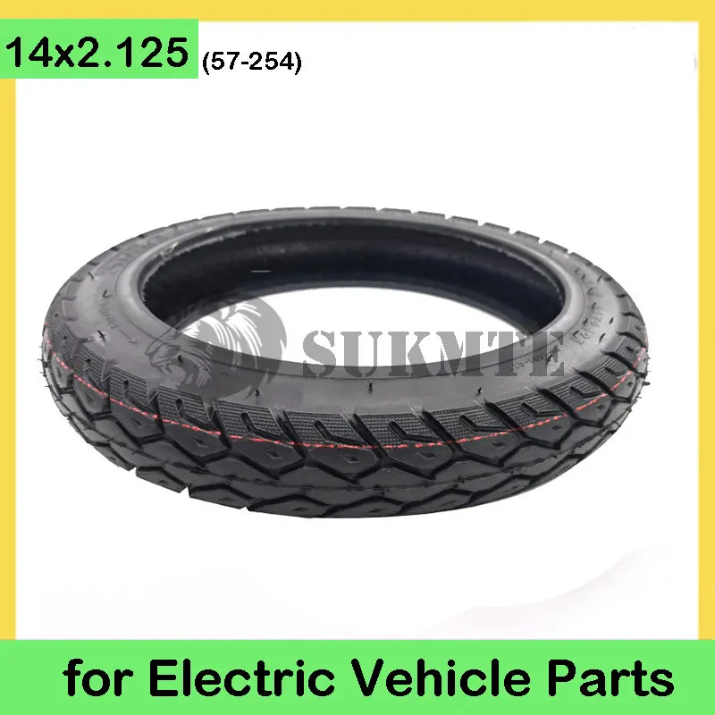 14 Inch Pneumatic Tyre 14x2.125 Vacuum Tire 14*2.125 Tubeless Tyre for Electric Vehicle Parts