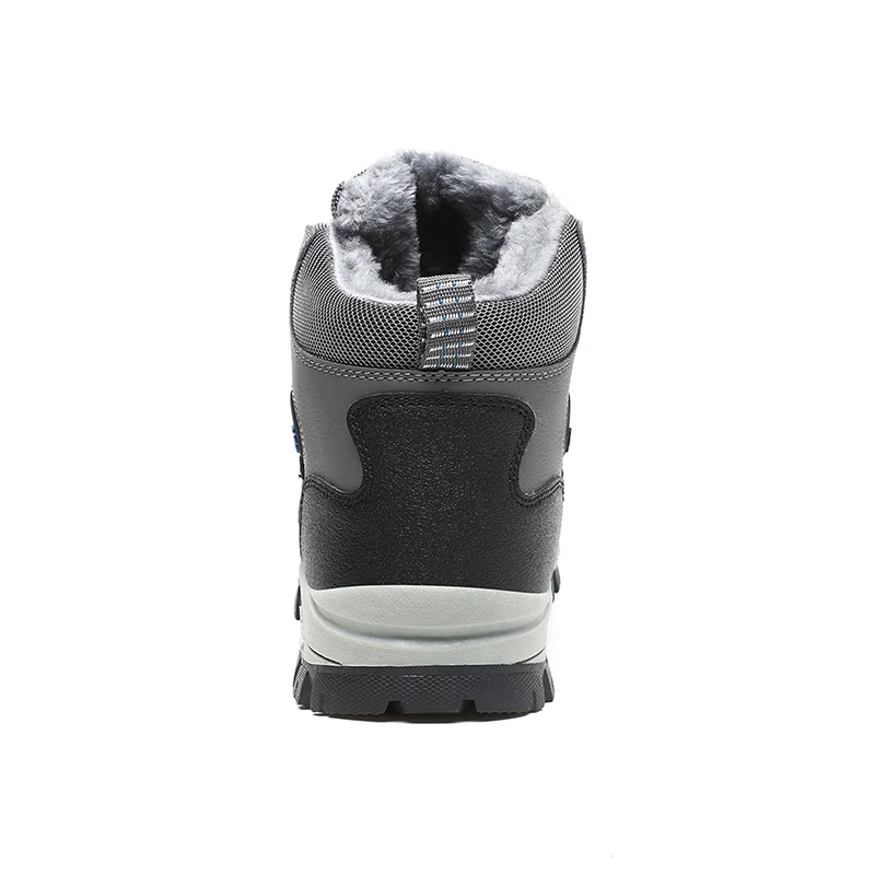 Winter Men Platform Boots Waterproof Plush Snow Boots Keep Warm Outdoor Man Shoes Non-slip Safety Boot Leather Work Hiking Shoes