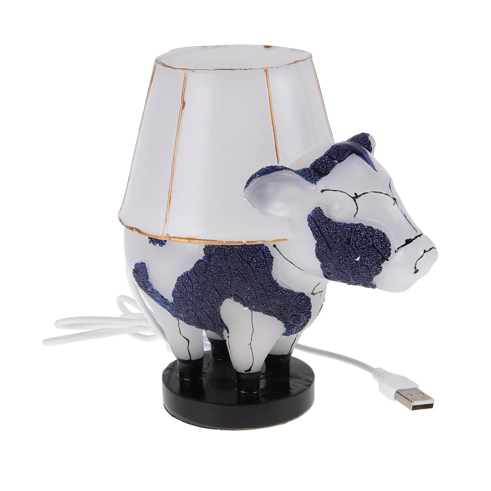 

Cow Table Lamp Decorative Resin Animal Night Light Desktop Cow Shaped Lamp Home Office Bedroom Decor Home Decorative Supply