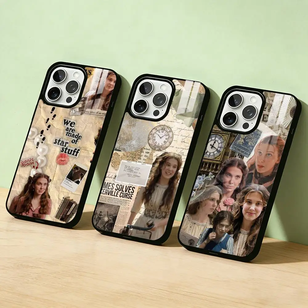 

AAA Movie Enola Holmes Soft Phone Case Color Silver Shell For IPhone 17 16 15 14 13 12 11 Pro Max Plus