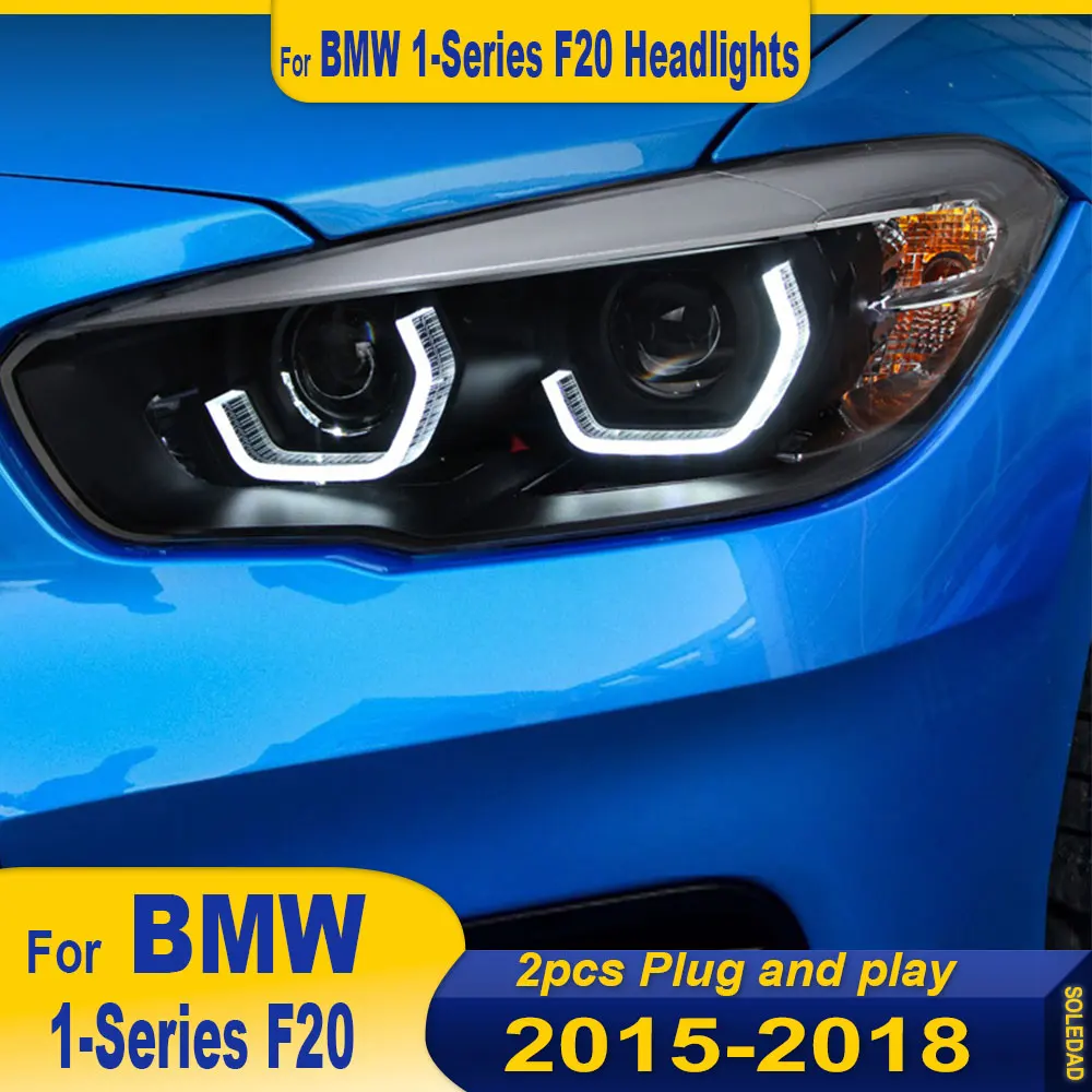 Car Headlights For BMW 1 Series F20 2015 2016 2017 2018 LED Car Lamps Daytime Running Lights Dynamic Turn Signals Plug and play