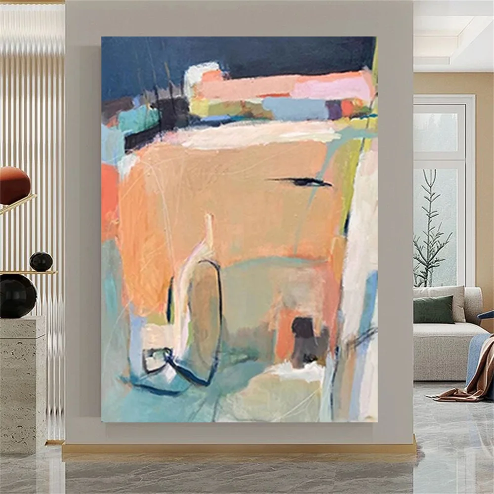 

Original Handmade Animal Canvas Poster Decor Living Room Abstract Oil Painting Vintage Wall Art Picture For Home Scene Mural