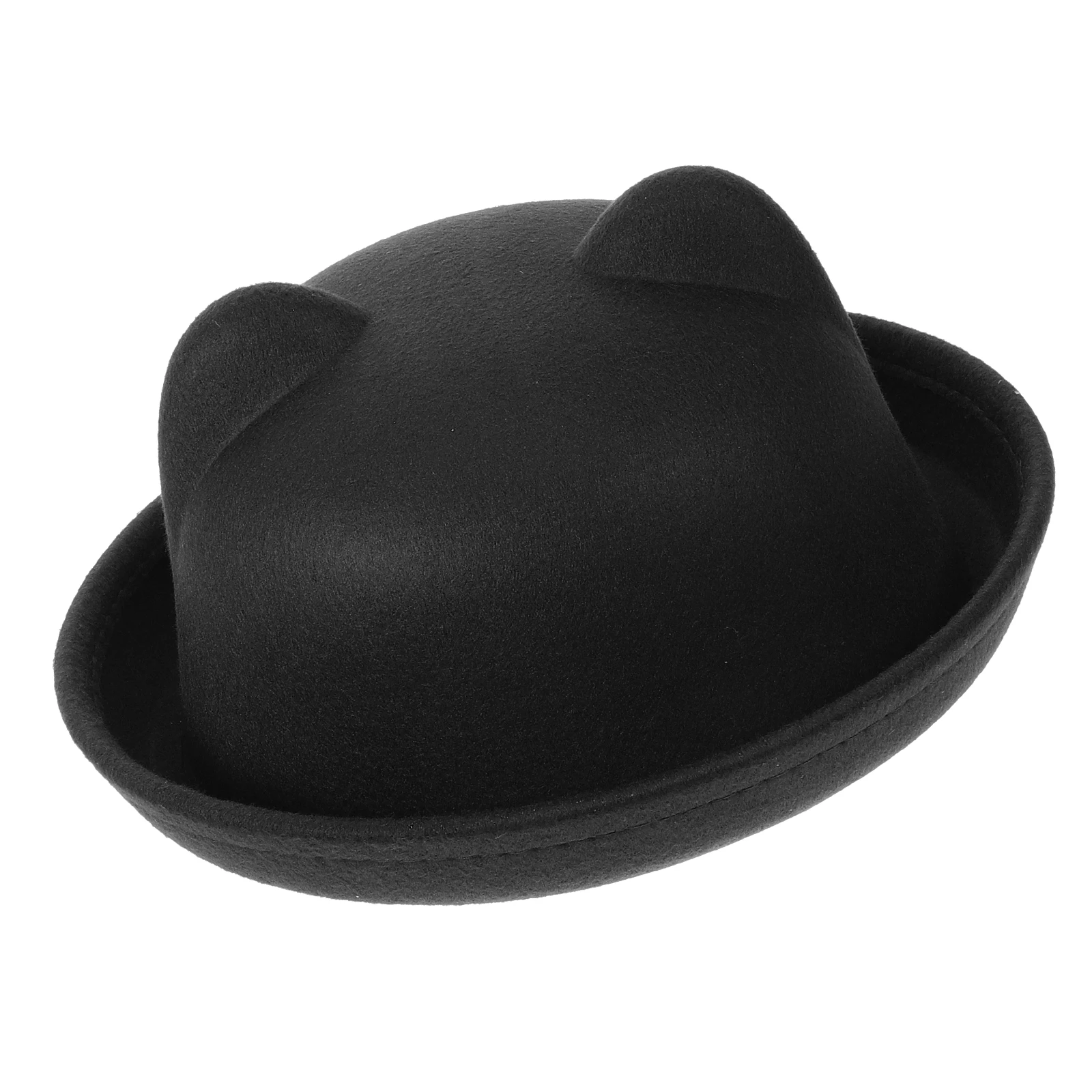 

Cat Ear Hat Kids Black Top Hat Costume Halloween Birthday Party Hats Trendy Polyester Material Kids Accessories