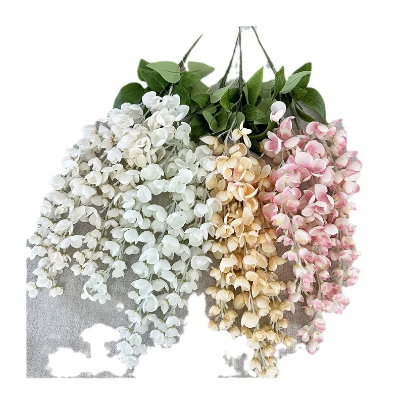 سلسلة زهور الوستارية الاصطناعية المعلقة لحفلات الزفاف ، ترتيب الزهور الخلفية ، نباتات كرمة وهمية ، ديكور المنزل ، 61 *