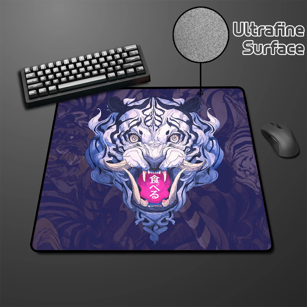 

Beast Tiger Gaming Mousepad Oni Anime Speed Mouse Mat 45x40CM E-Sports Mouse Pad High Elastic Non-slip Bottom Premium Desk Mat