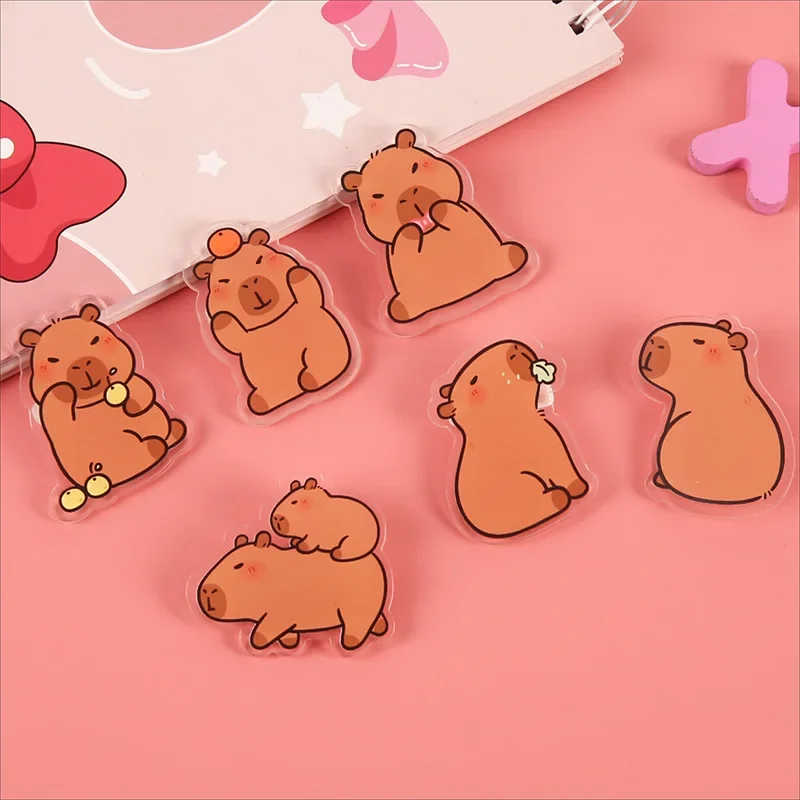 1 Set Acrylic Capybara Pin Capybara Brooch Animal Badge Capibaras Pins Cute Kapibara Lapel Creative Funny Backpack Decor