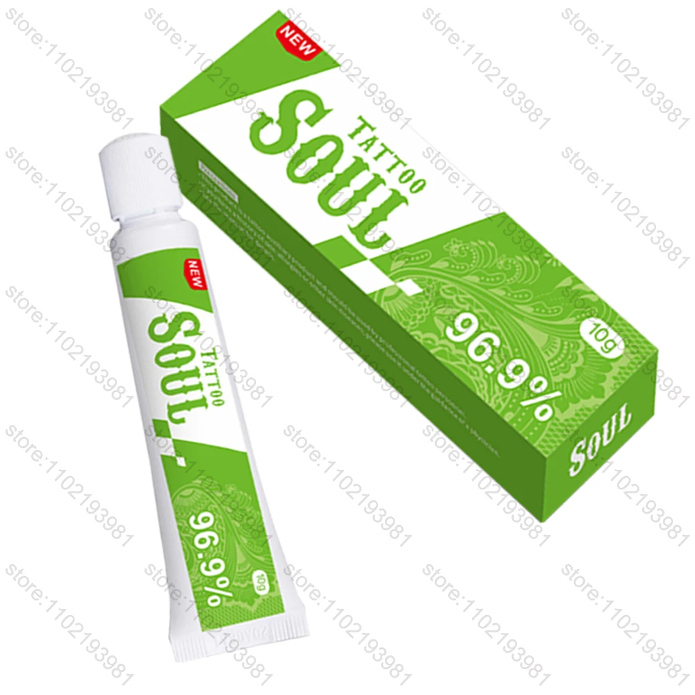 96.9% SOUL Green Tattoo Cream for Permanent makeup Body Eyebrow Eyeliner Lips Piercing Liner Tattoo Care Cream 10g