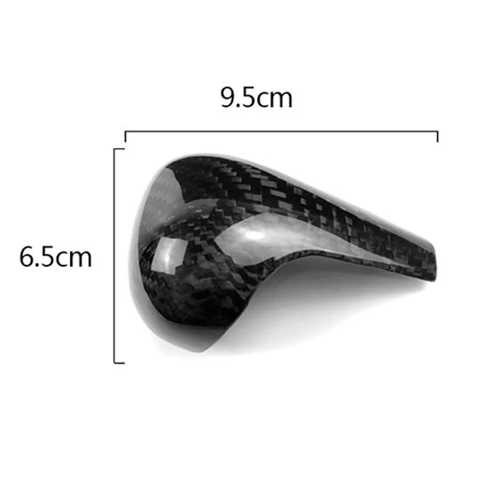 Car Gear Shift Knob Handle Cover Trims For Audi A4 B8 A5 A6 C6 Q5 Q7 4L ABS Carbon Fiber Protection Shell Decorative Accessories