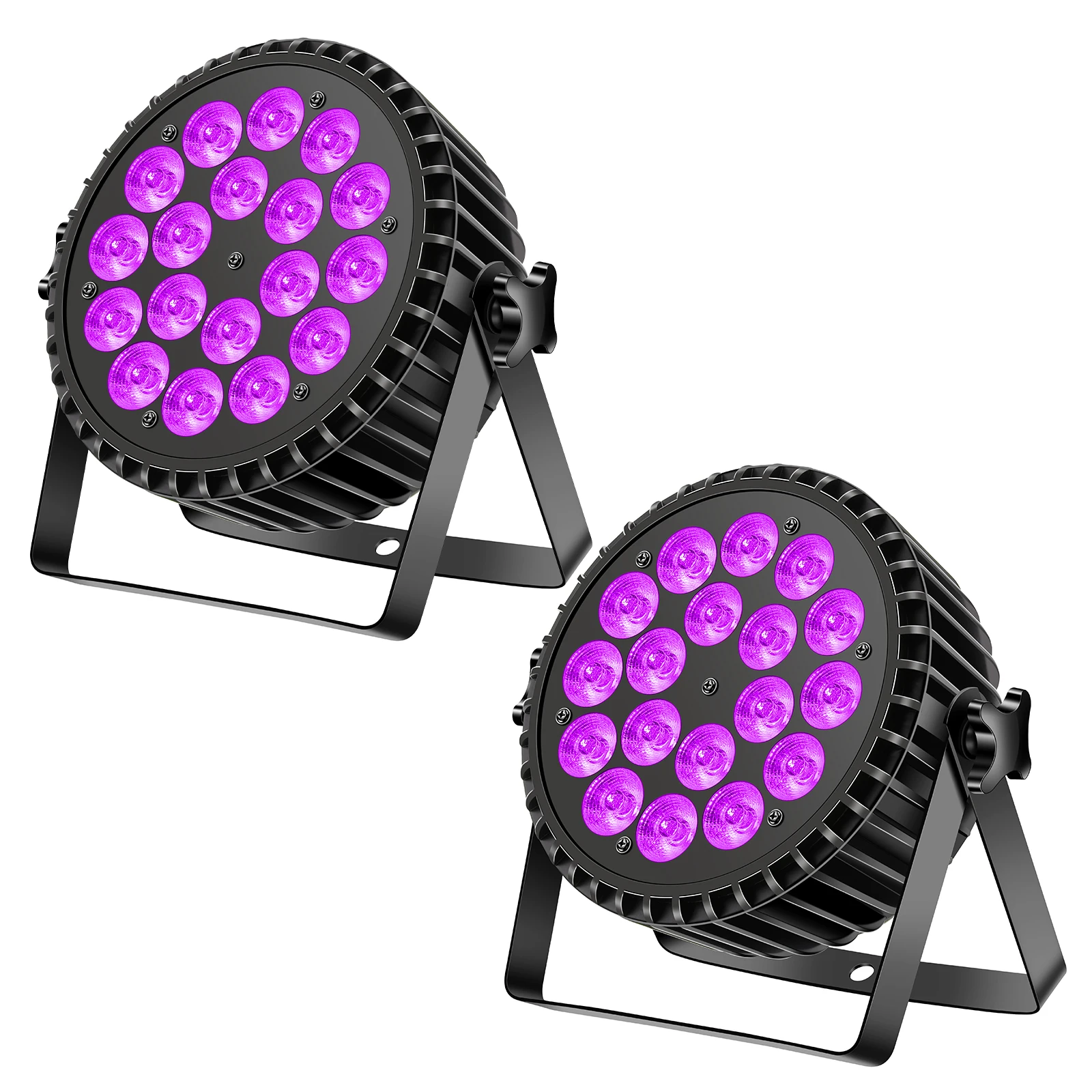 U'King 2PCS 108W LED Par Light 18x8W 4 IN 1 RGBW LED Light DMX512 Stage Effect Light for DJ Disco Party Bar Wedding Show Light