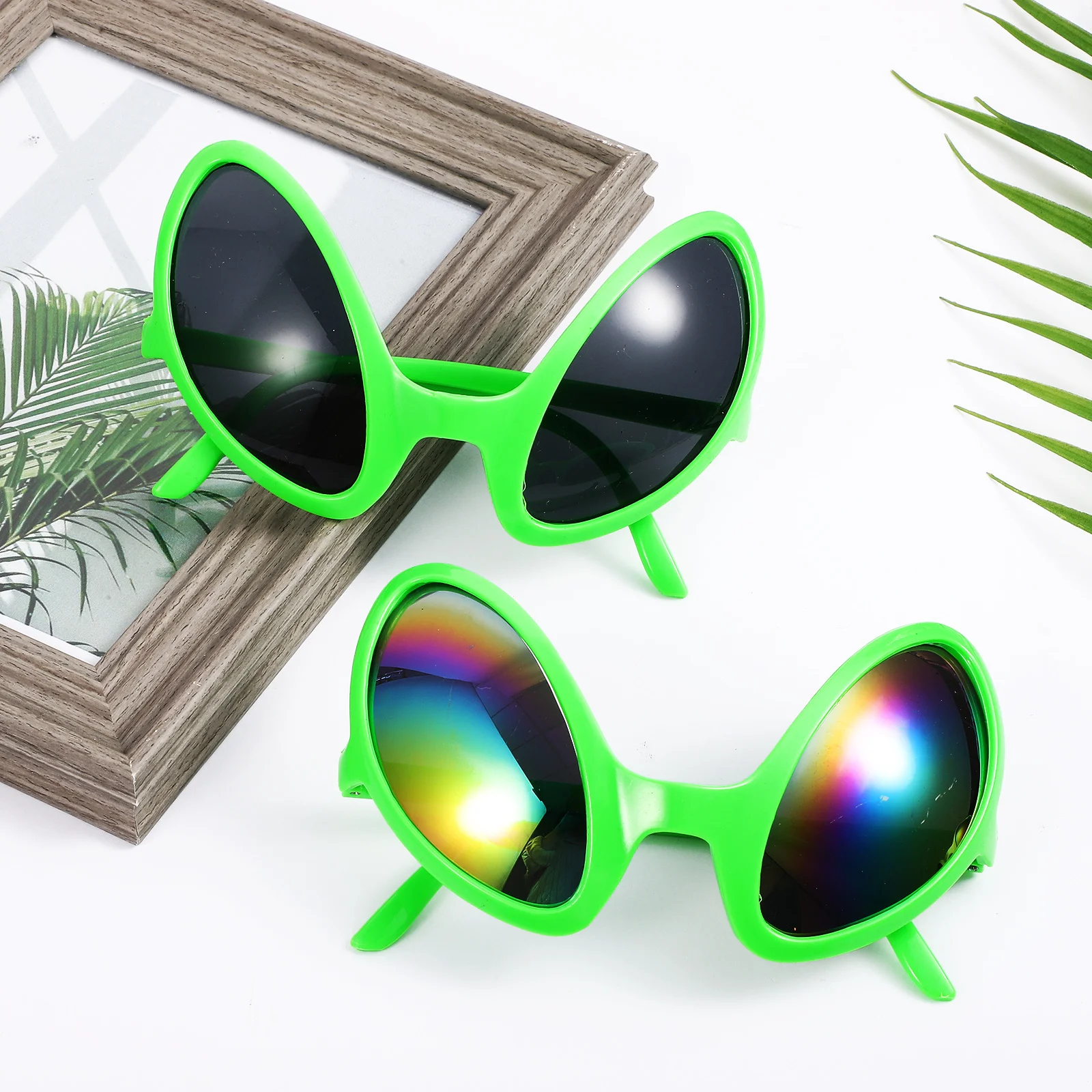 

4 шт., очки, забавные солнцезащитные очки с изображением инопланетянина, вечерние костюмы для косплея, реквизит, фотоочки, декоративные очки, солнцезащитные очки для взрослых и детей