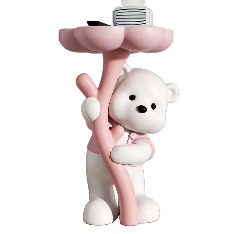 

Creative bear floor ornament, bedside coffee table decoration next to the sofa in the living room