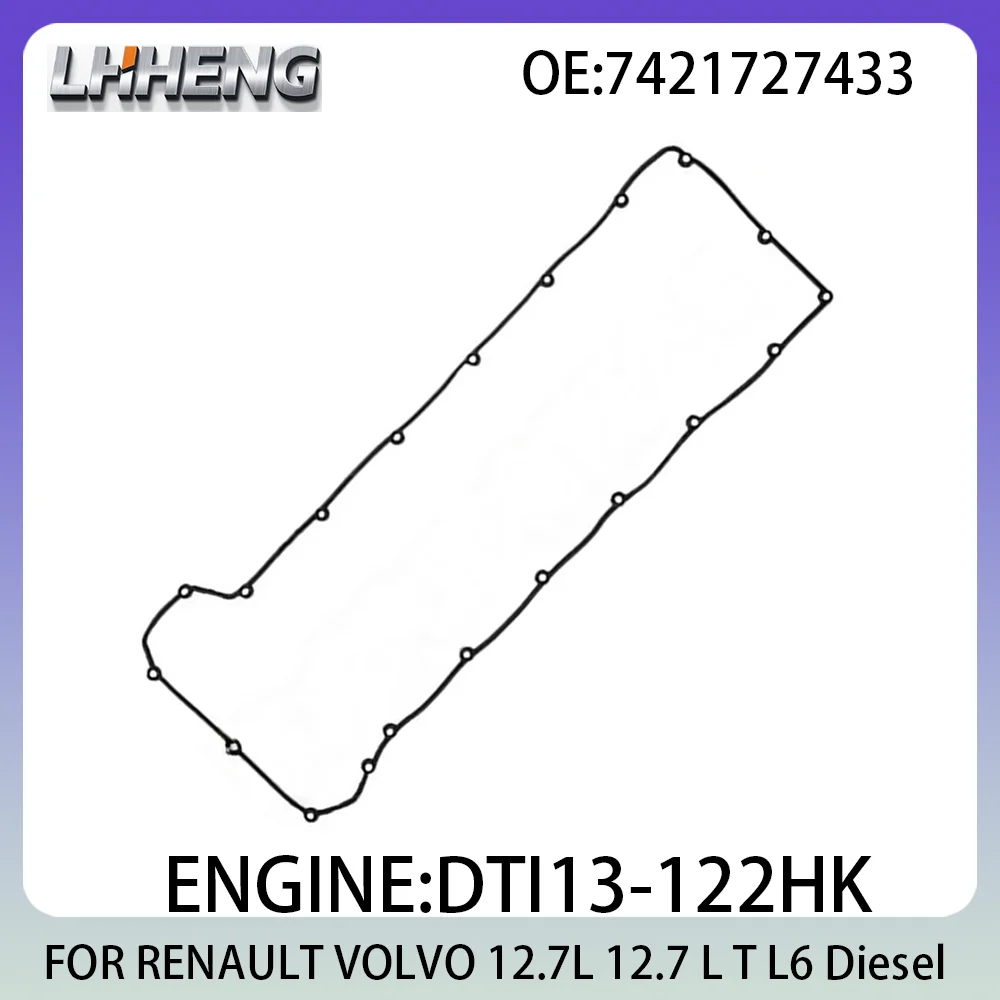 

Valve cover gasket FOR RENAULT TRUCKS VOLVO 9800 FH FM FMX 12.7L 12.7 L T L6 Diesel 7421727433 7422777560 12-24 DXi13440 D13K420