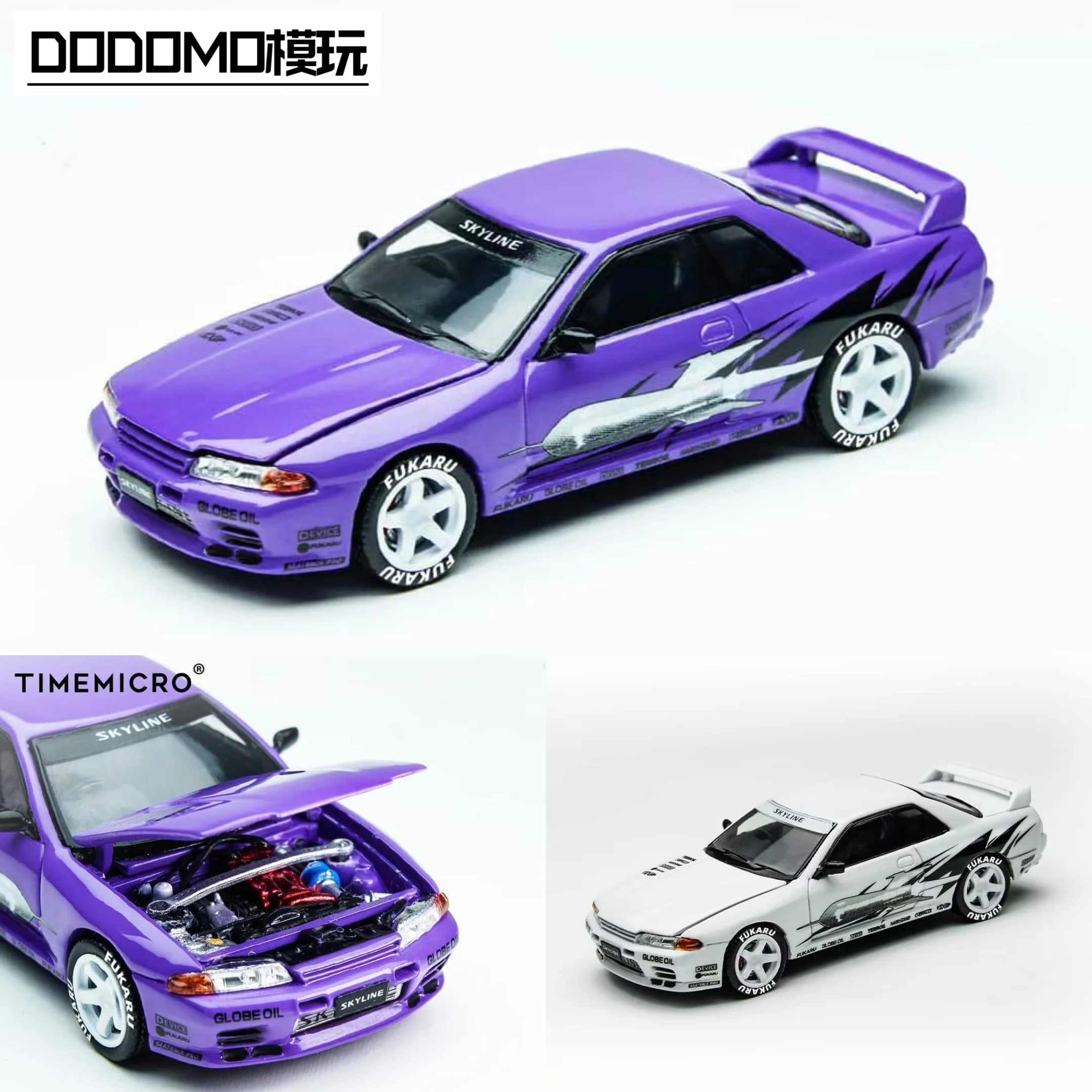 

Time Micro TM 1:64 Nissan Skyline GT-R R32 Los Santos Drift из сплава, литая под давлением модель автомобиля, коллекция подарок
