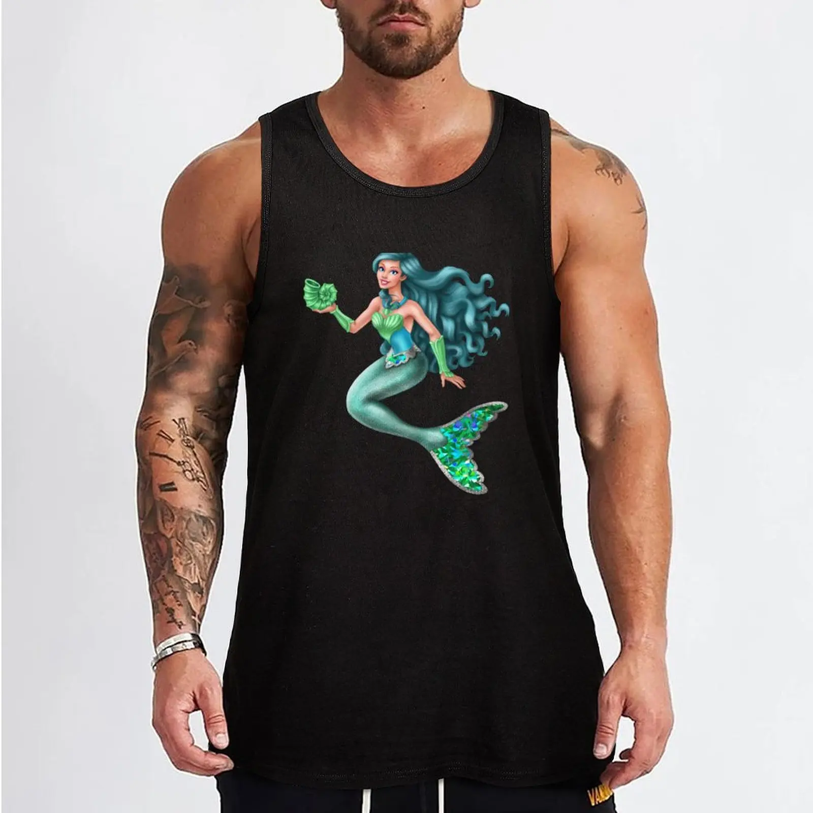 Mermista - Heroic Mistifying Mermaid Tank Top plain t-shirt Muscle fit Body man quick-drying t-shirt