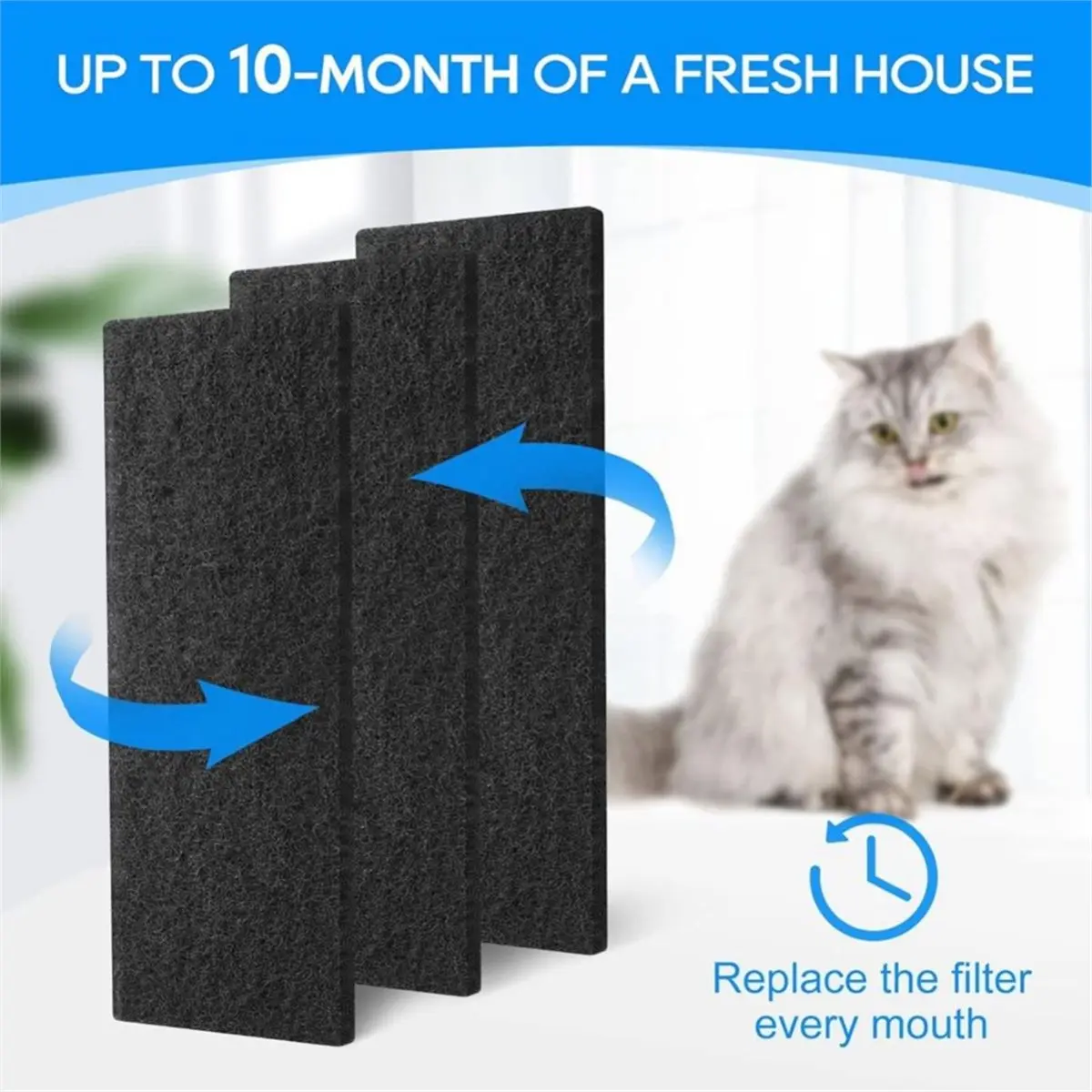 A95G 10 Pack Carbon Filters for Litter Robot 3 Replacement Filters for Absorbing Odors Control Damp From Pets