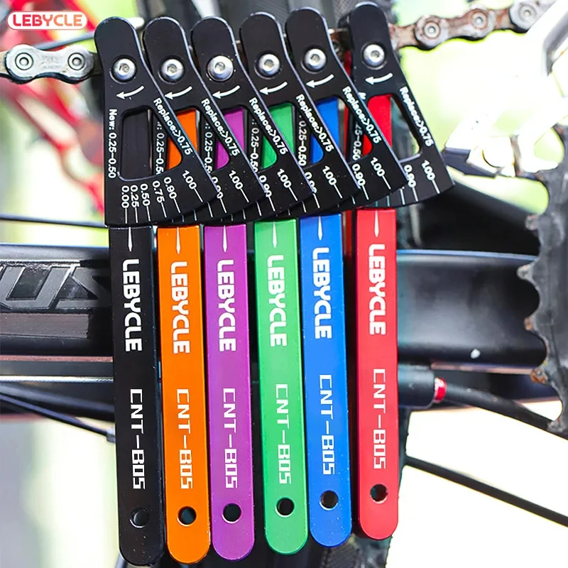 LEBYCLE MTB Bicycle Chain Wear Indicator Measurer Links Checker Aluminum Alloy Road Bike Repair Accurate Multi-Functional Tools