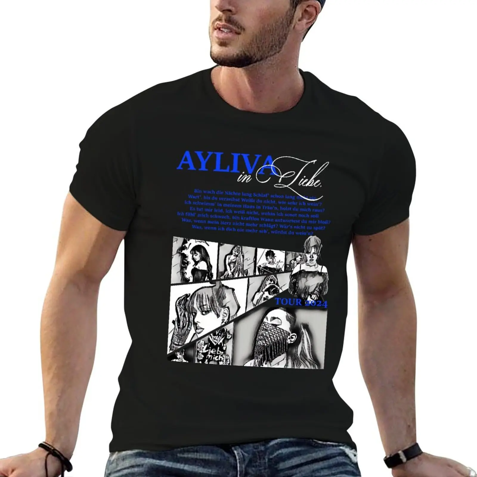 

Ayliva in liebe tour 2024 T-Shirt vintage anime shirt anime stuff tops vintage men clothes