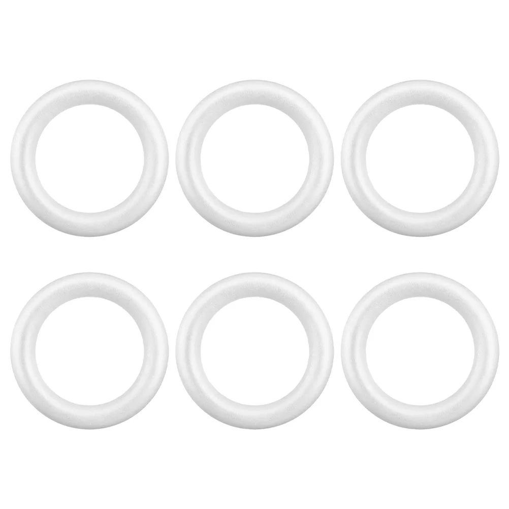 

6Pcs Round Foam Wreath Rings DIY Craft Supplies Wedding Decor Christmas Holiday Decoration Floral Round Forms Wreath Kit