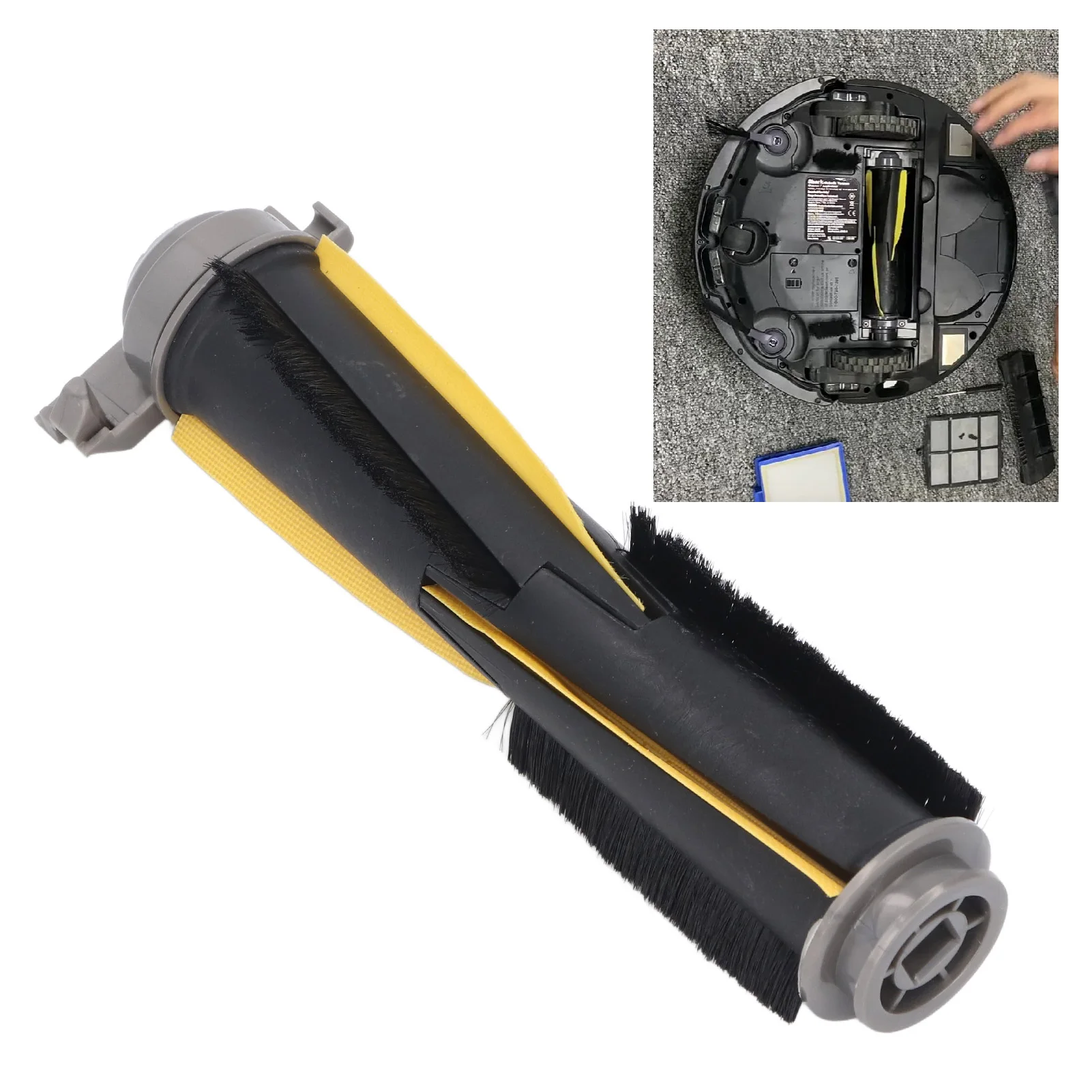 6.69in Main Roller Brush for IQ Robot R101AE RV1001AE Robot Vacuum Cleaner Roller Brush Replacement Parts