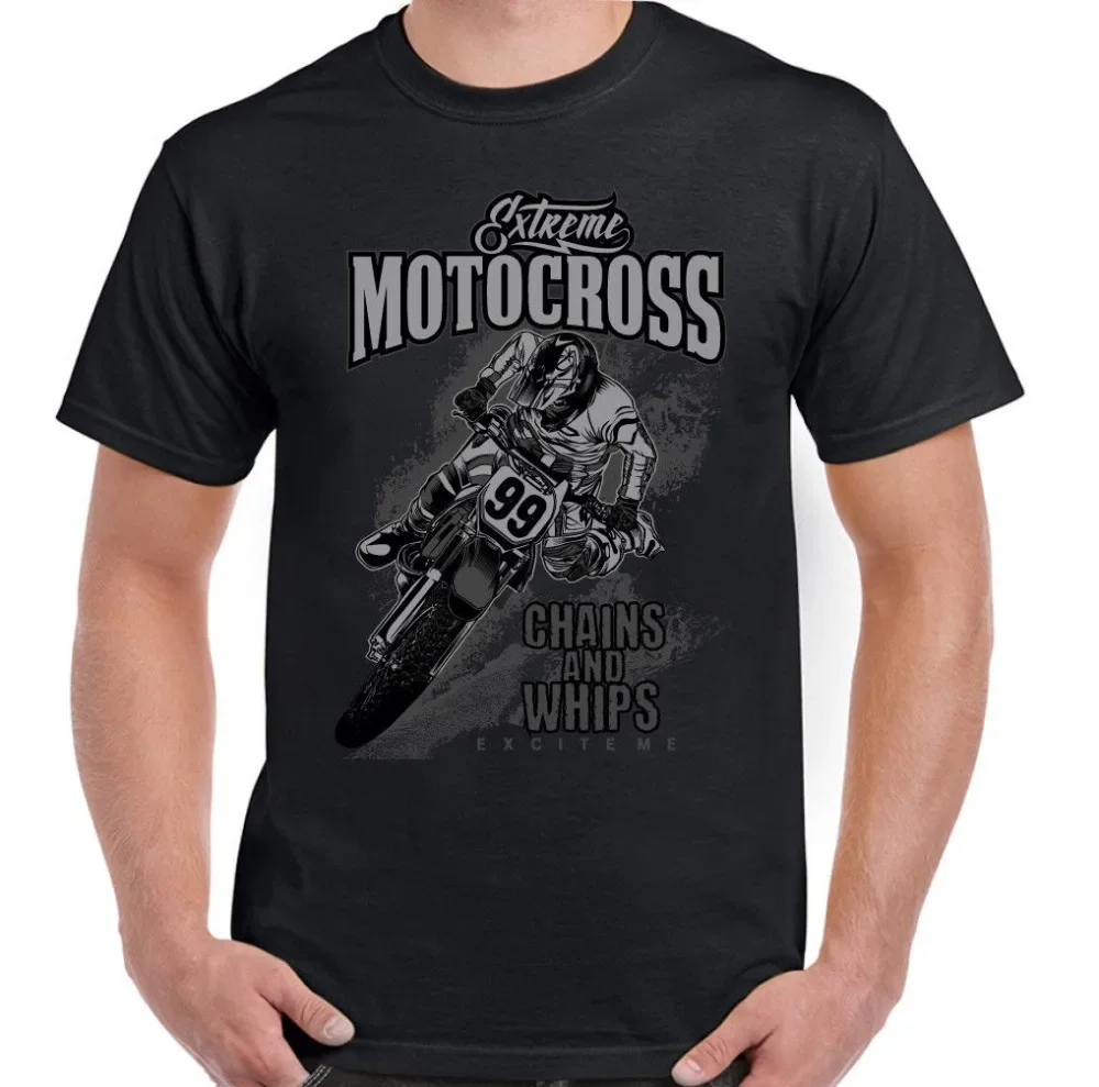 Extreme Motocross Mens Motox T-Shirt Motorcycle T-Shirt Dirt Bike Scrambler New Brand Clothing Custom Print Men T Shirts
