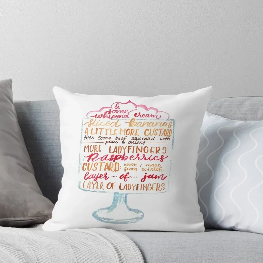 

Traditional English Trifle Throw Pillow Christmas Pillowcase Decorative Pillow Covers For Sofa Cushion Cover Set pillow