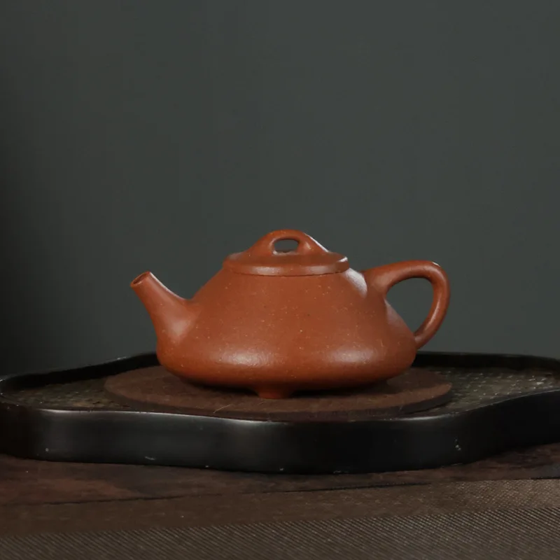 Zisha pot raw ore Seiko semi-handmade Huanglong Mountain red downhill mud stone smelting scoop, teapot 150ml