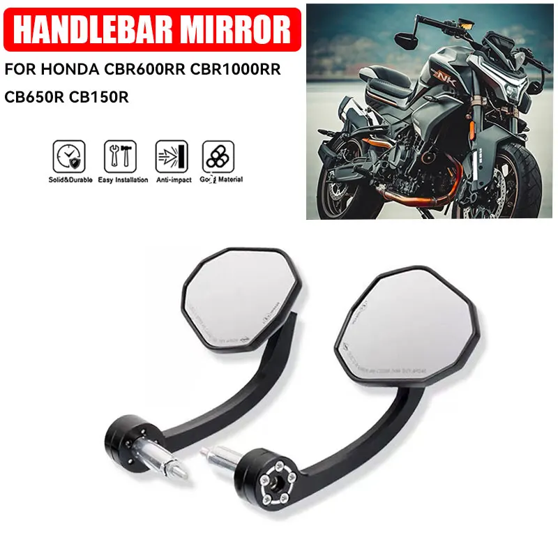 For HONDA CBR600RR CBR1000RR CB650R CBR650R CB150R Motorcycle Rear View Mirrors 7/8