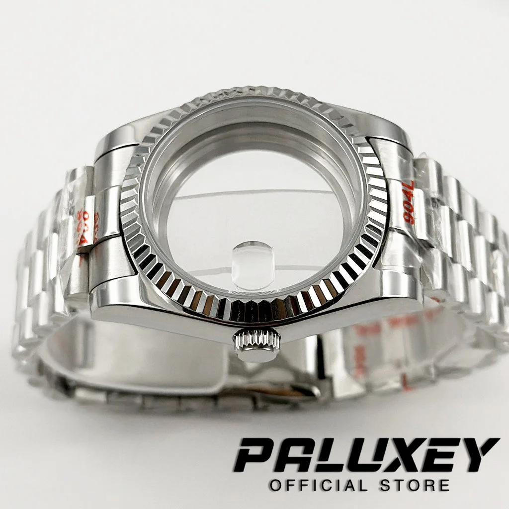 عالية الجودة 36 مللي متر/40 مللي متر مقاوم للماء NH34 NH35 NH36 NH38 NH70 الرئاسية سوار ساعة حافظة الياقوت كريستال ETA2824 PT5000