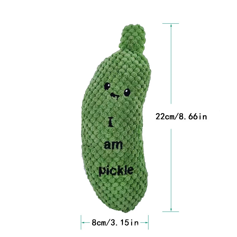 Plush Dog Toy Cucumber Shaped Pet Toy for Chewing Playing Teeth Cleaning Cross-Border Amazon Dog Toy for Dogs